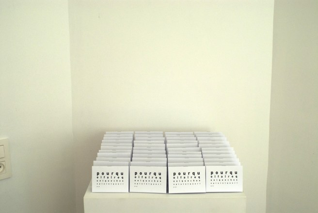 Pourquoi faire quelque chose plutôt que rien? - Oeuvre de Jérôme Poloczek Pourquoi faire quelque chose plutôt que rien?